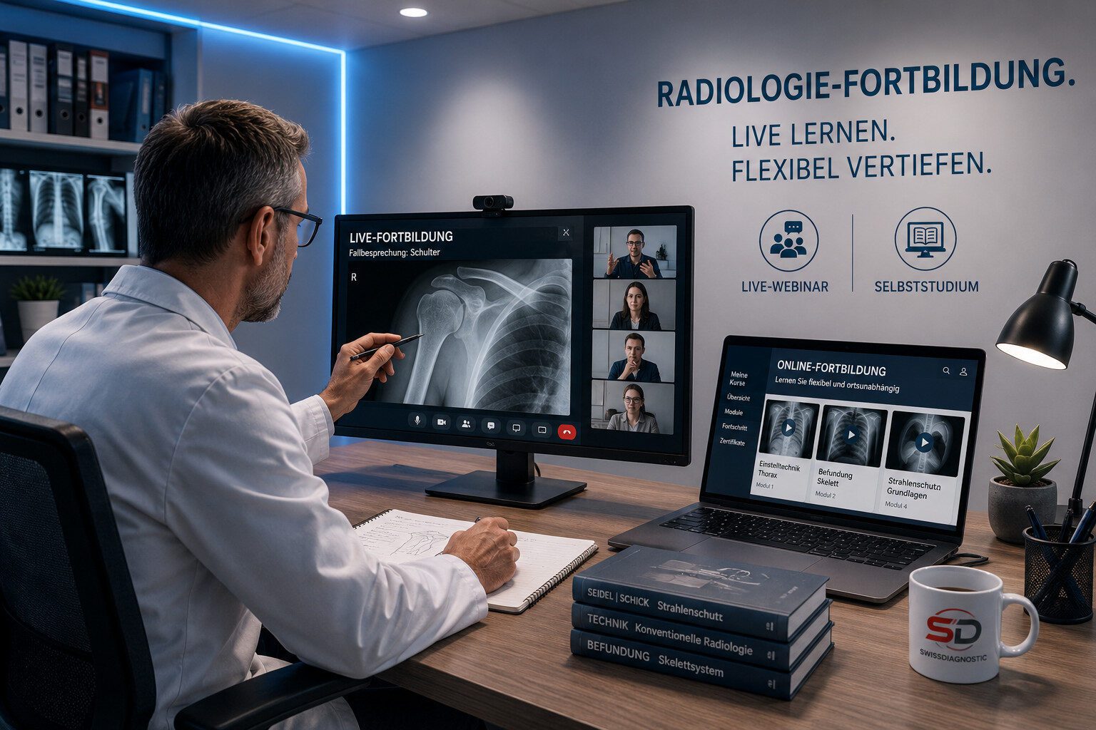 Radiologie-Fortbildungen bei SwissDiagnostic – Live-Webinar und Online-Fortbildung